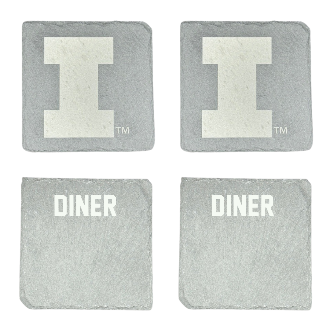 University of Illinois Swimming & Diving Stone Coaster (4 Pack)  - Chloe Diner