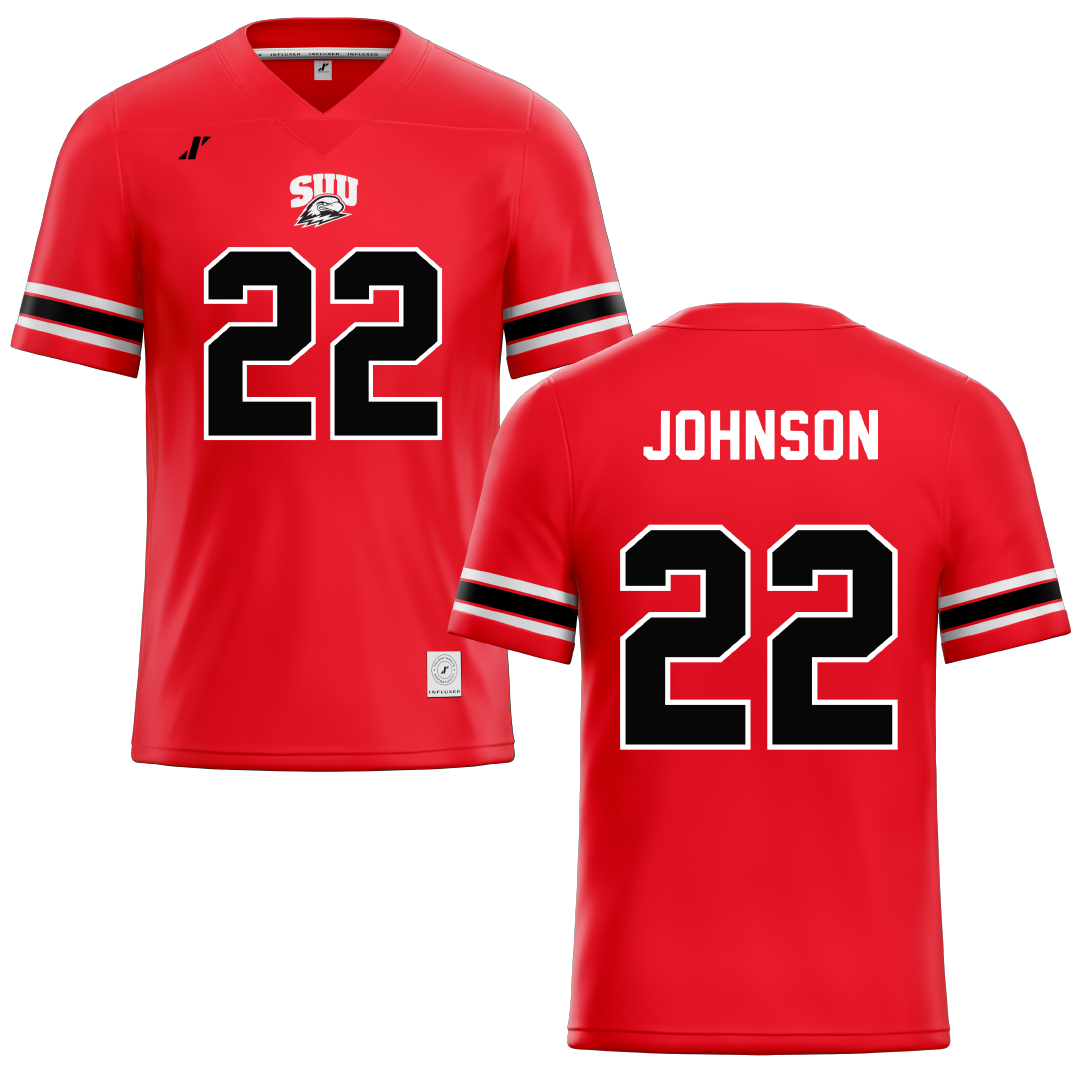 Southern Utah University Red Football Jersey - #22 Shyne Johnson