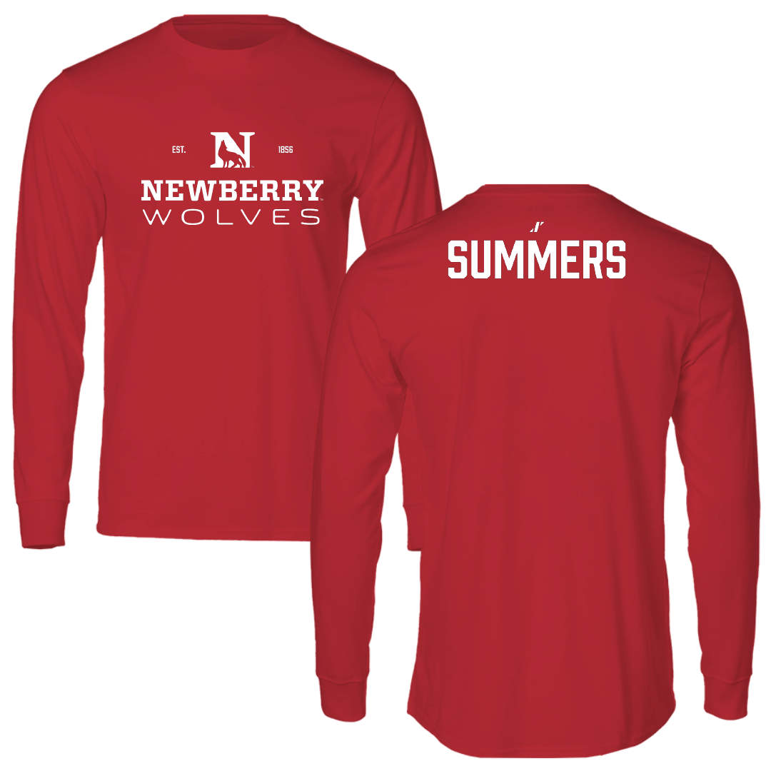 Newberry College Wrestling (M) Red General Performance Long Sleeve - Gage Summers