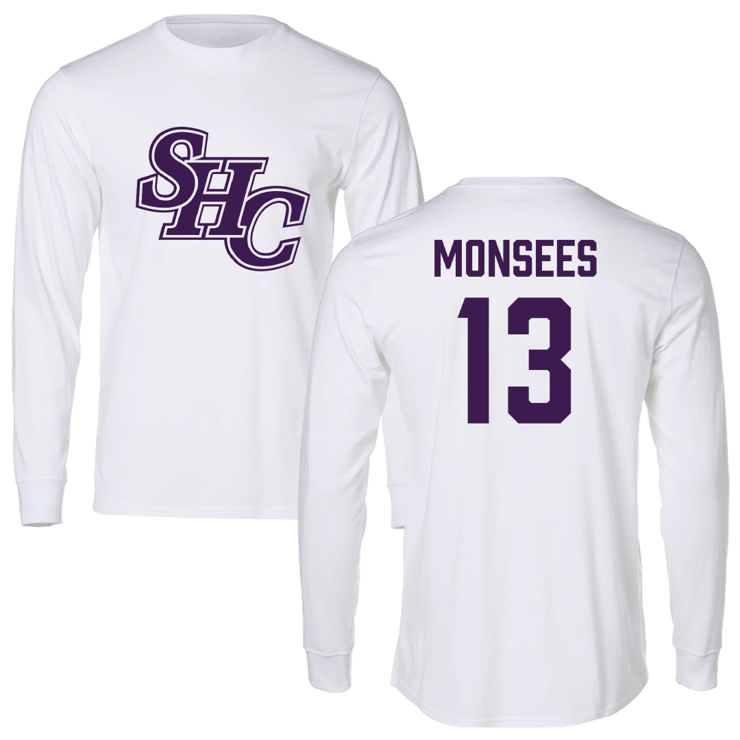 Spring Hill College Baseball White Long Sleeve - #13 Donovan Monsees