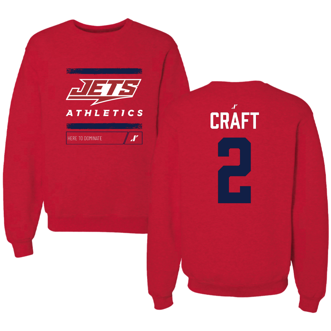 Newman University Basketball Red Dominate Crewneck - #2 Paige Craft