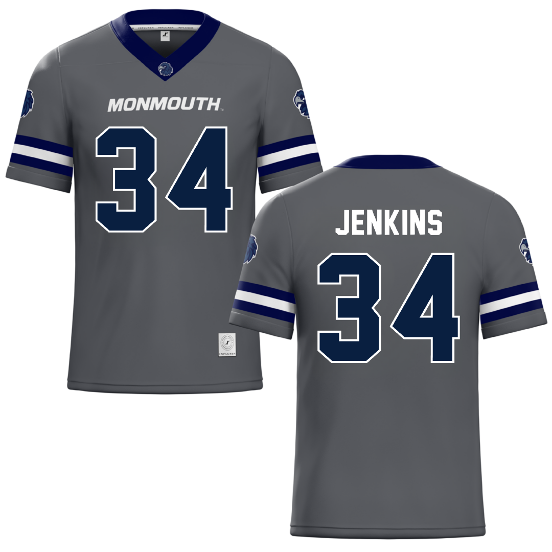 Monmouth University Gray Lacrosse Jersey - #34 JJ Jenkins