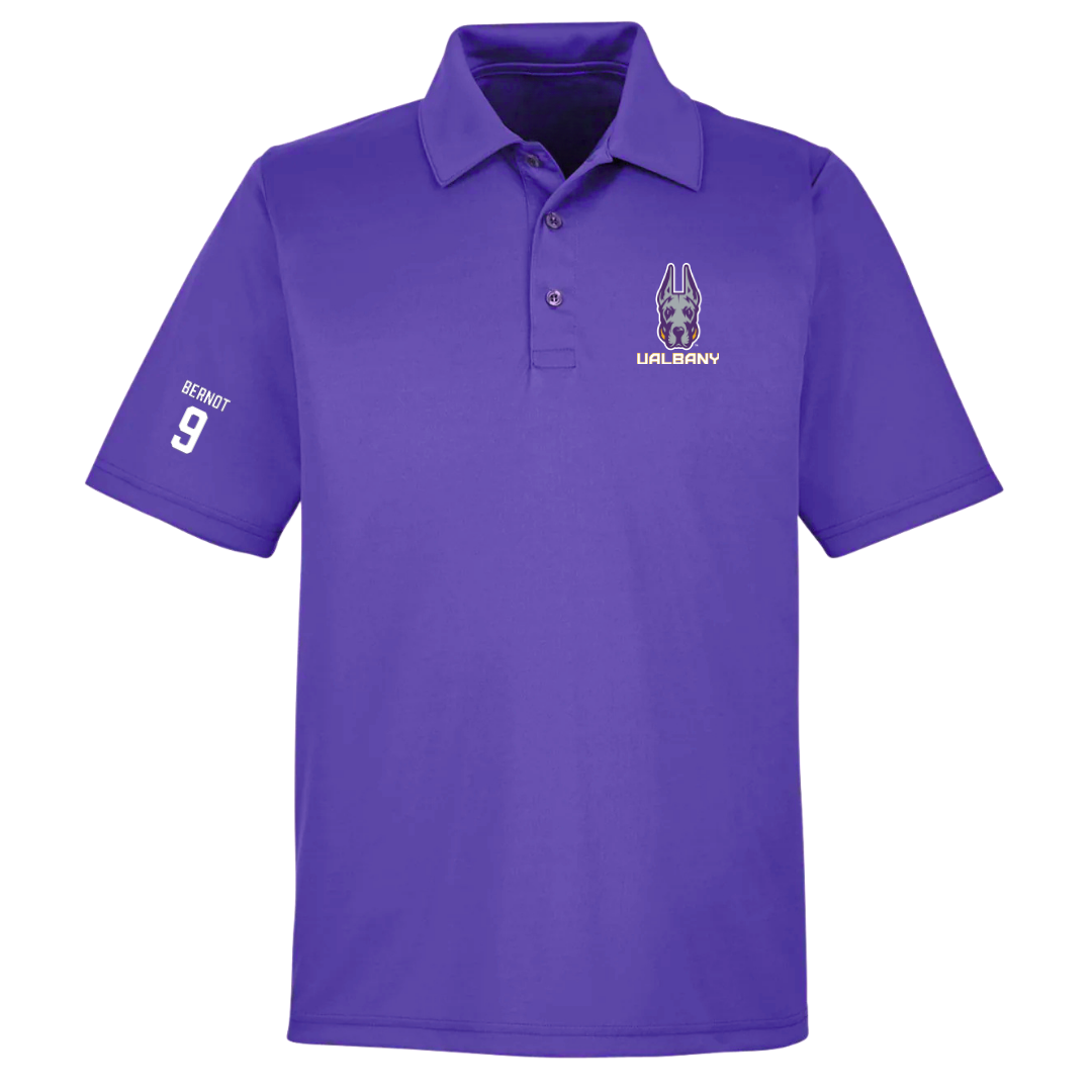 University at Albany Soccer (W) Purple Polo - #9 Tiffany Bernot