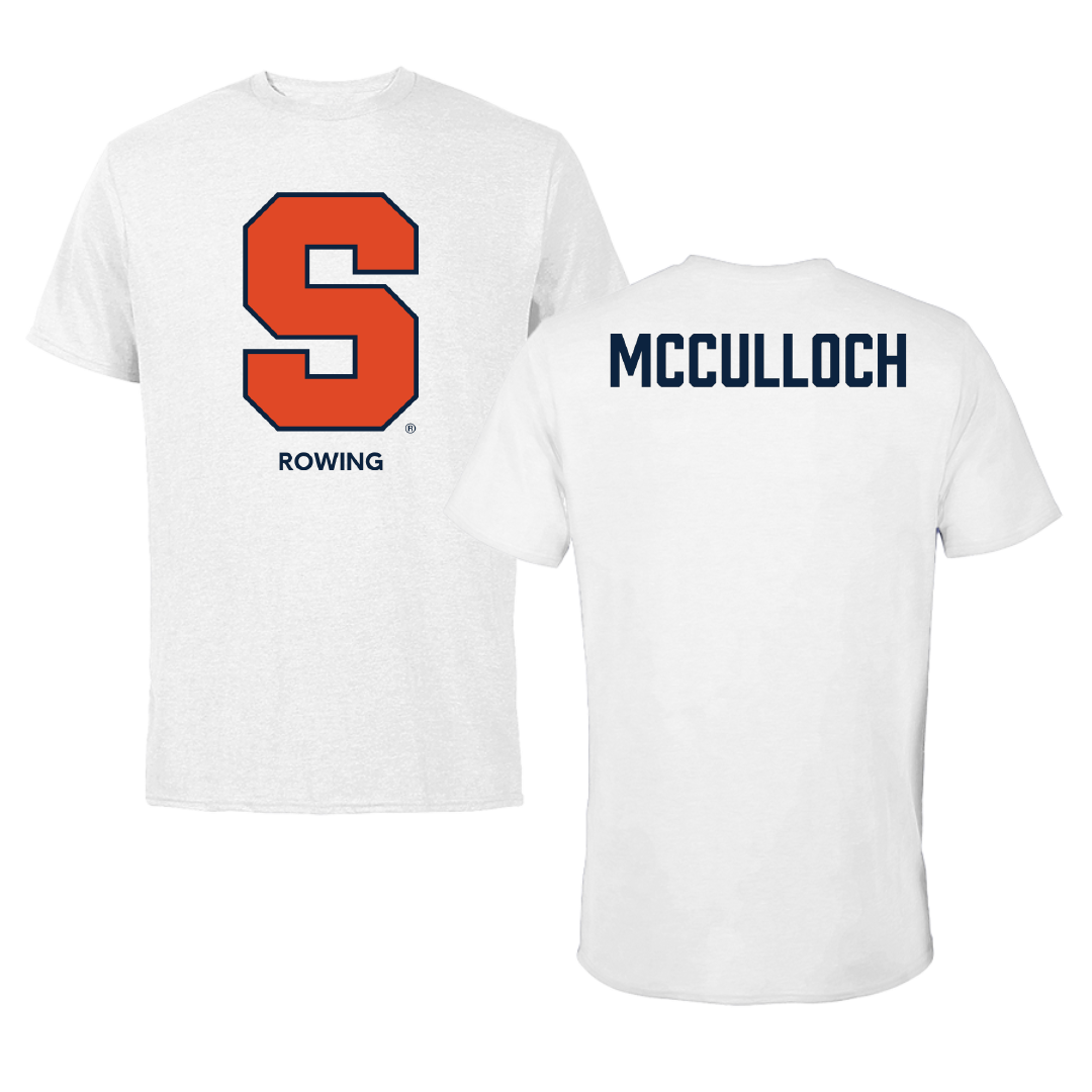 Syracuse University Rowing (W) White Tee - Annabelle McCulloch