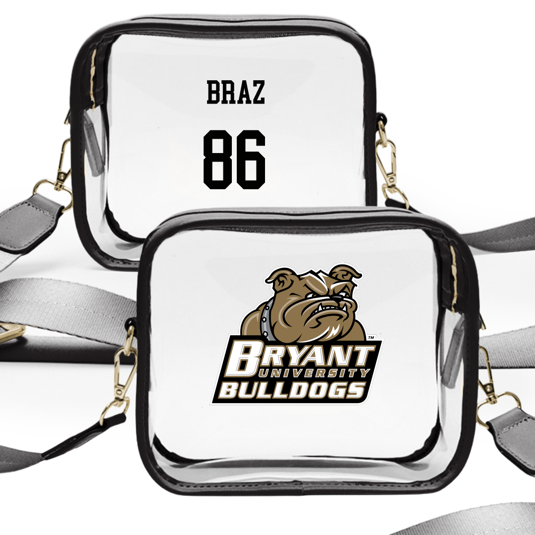 Bryant University Football Black Clear Stadium Bag - #86 Peter Braz