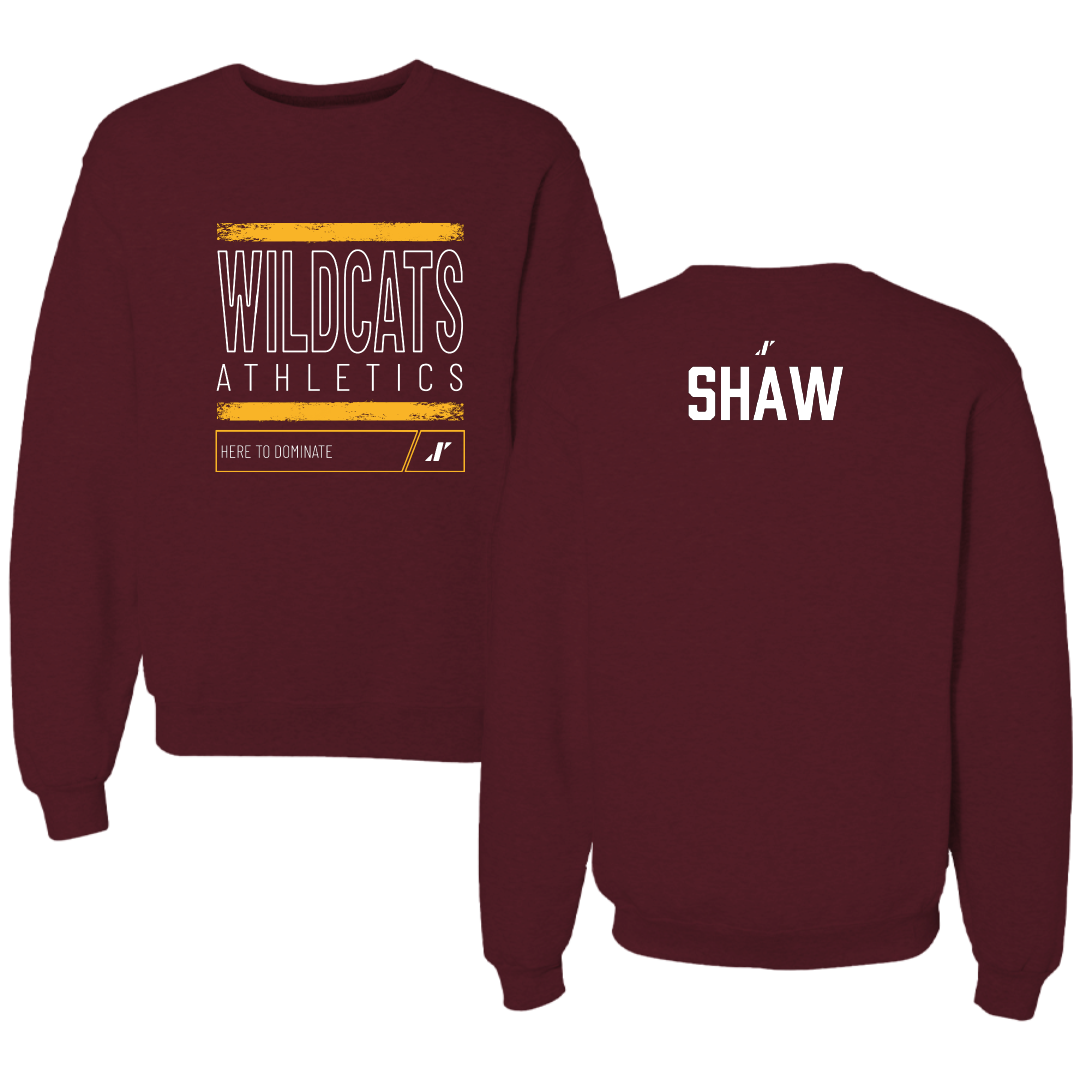 Bethune-Cookman University Tennis Maroon Dominate Crewneck - Jalayah Shaw