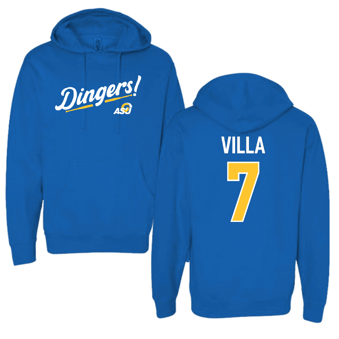 Angelo State University Baseball Blue Dingers Hoodie - #7 Garrett Villa