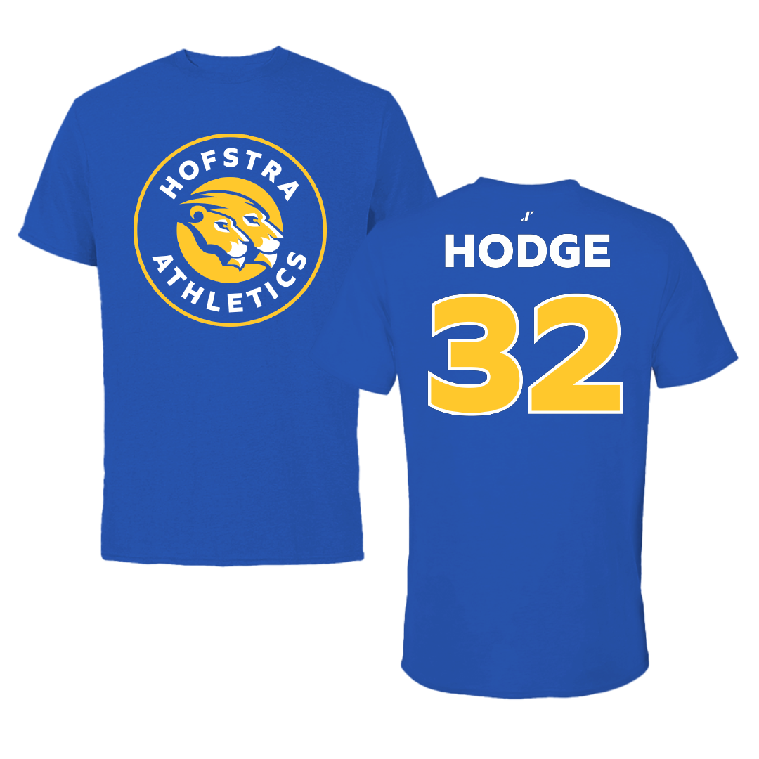 Hofstra University Basketball (W) Blue Performance Tee - #32 Michaela Hodge