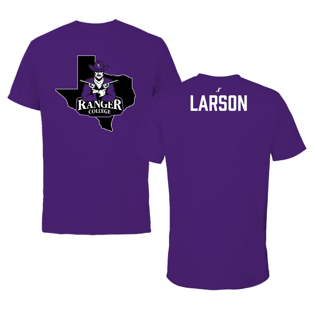 Ranger College Baseball Purple State Tee - Daniel Larson