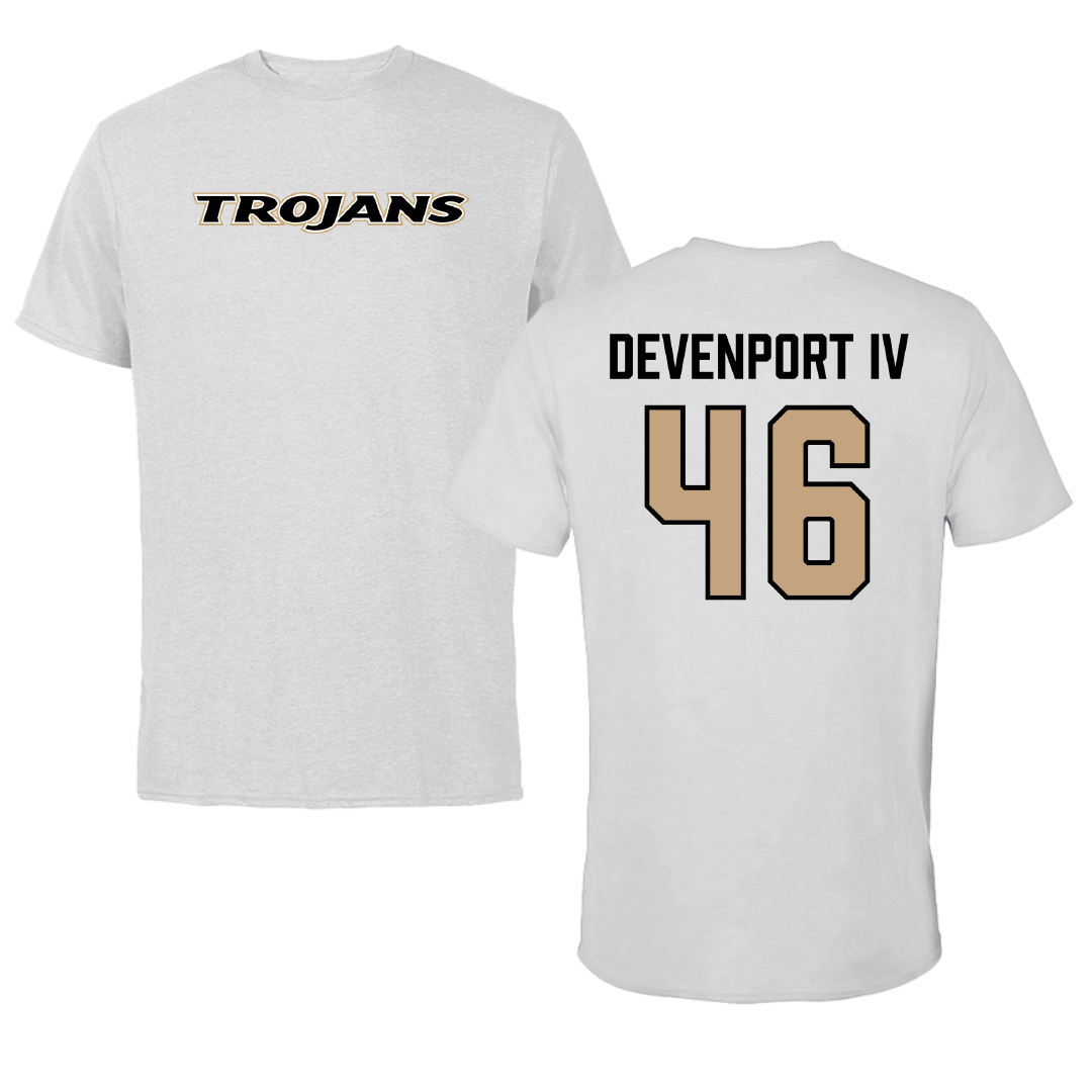 Anderson University (South Carolina) Lacrosse Light Gray Performance Tee - #46 Bobby Devenport IV