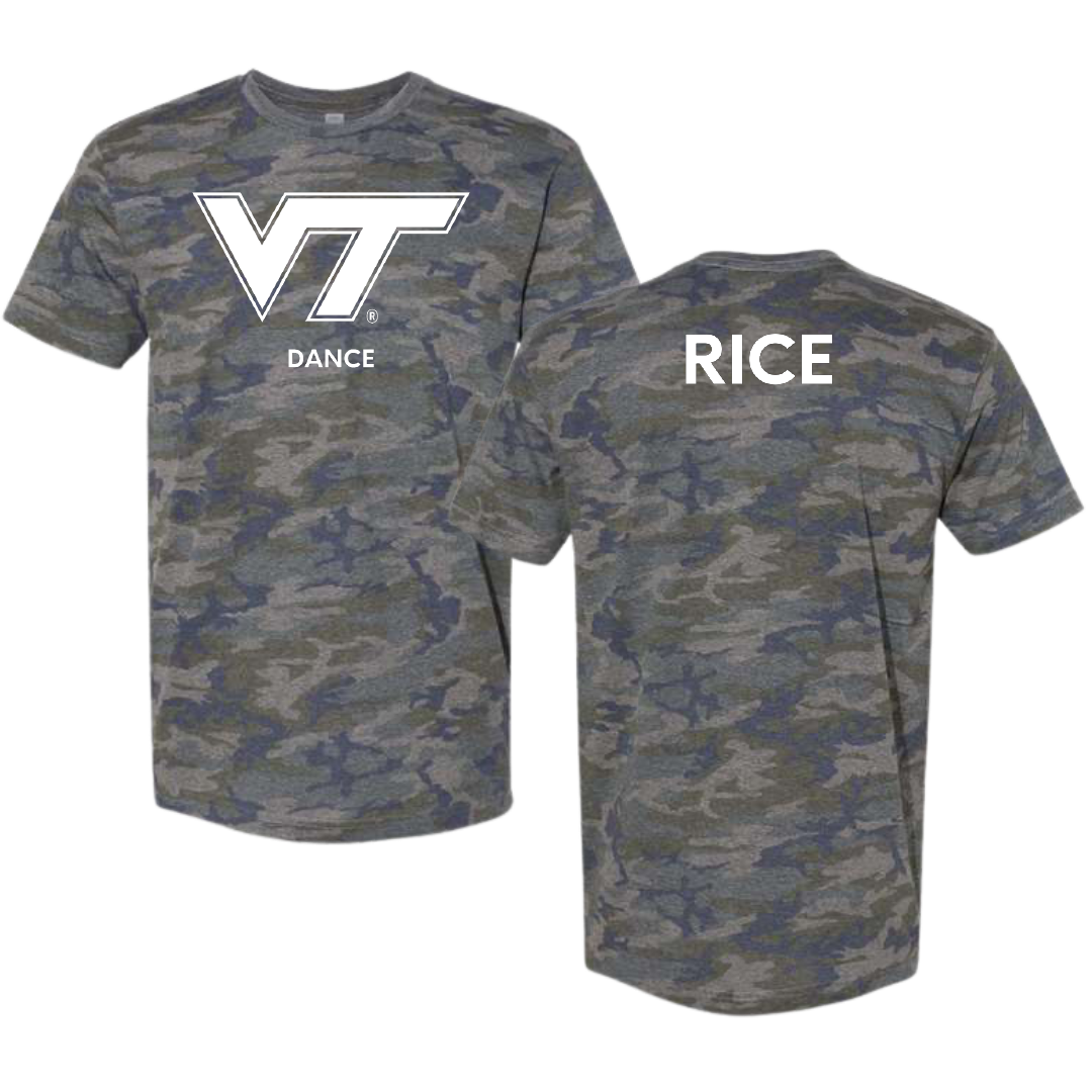 Virginia Tech Dance Vintage Camo Tee - Tommy Rice