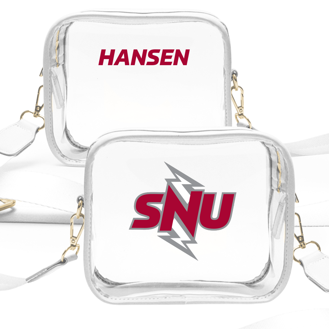 Southern Nazarene University Golf (M) White Clear Stadium Bag - Drew Hansen
