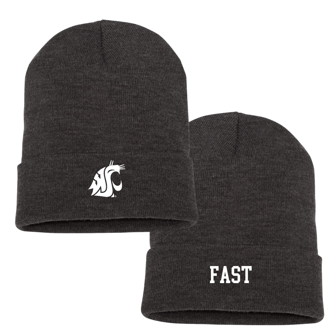 Washington State University Baseball Dark Gray Beanie - #10 Taber Fast
