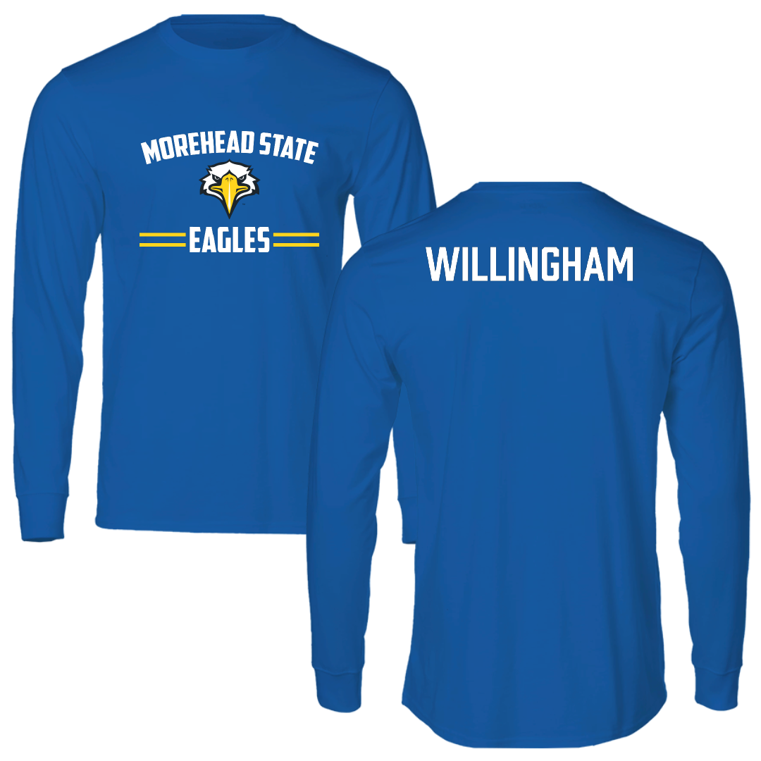 Morehead State University Cheer Blue General Performance Long Sleeve - Denzel Willingham