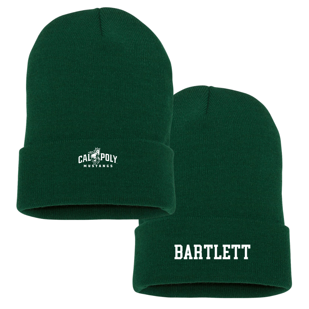 Cal Poly Beach Volleyball University Green Beanie - #10 Faith Bartlett