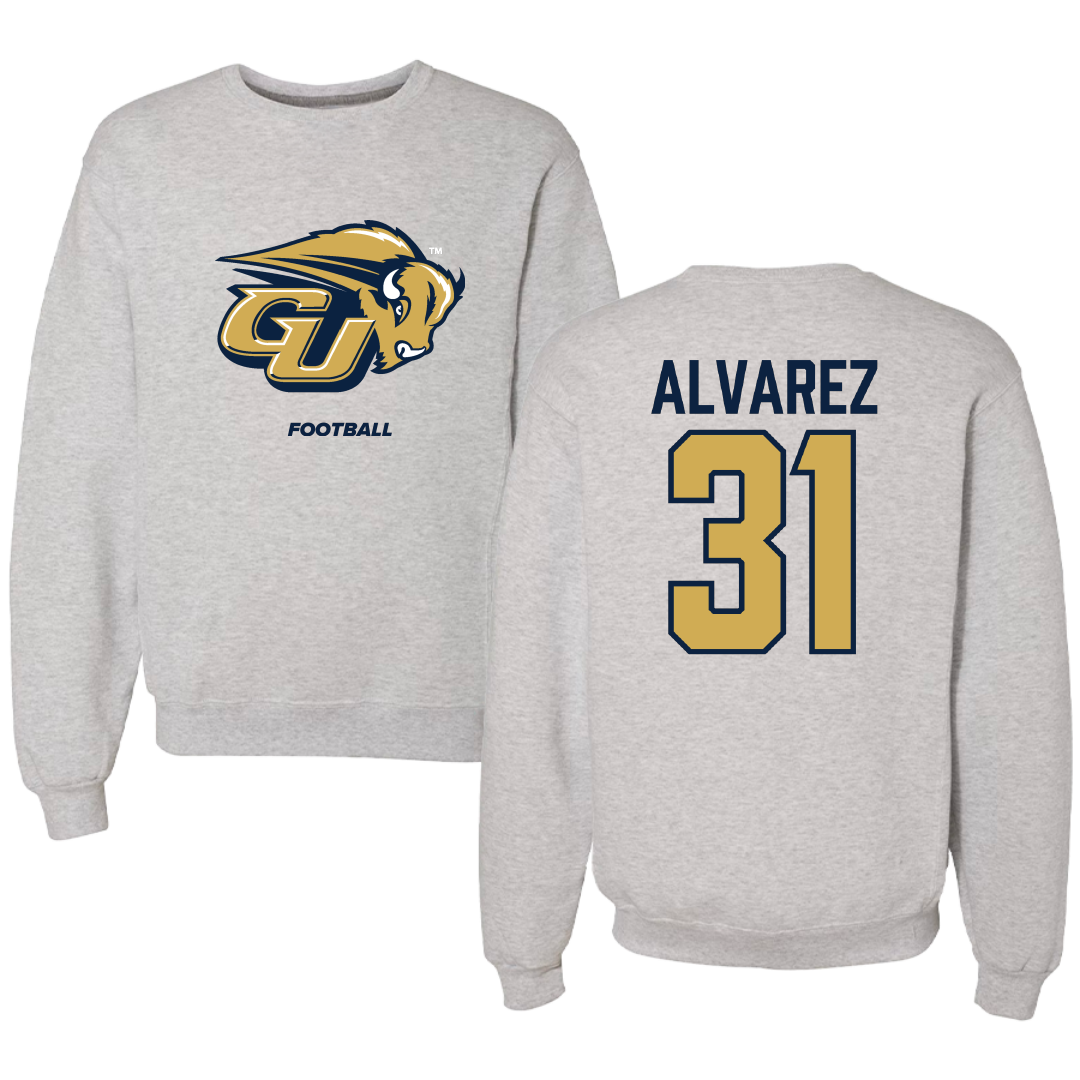 Gallaudet University Football Gray Crewneck - #31 Armando Alvarez