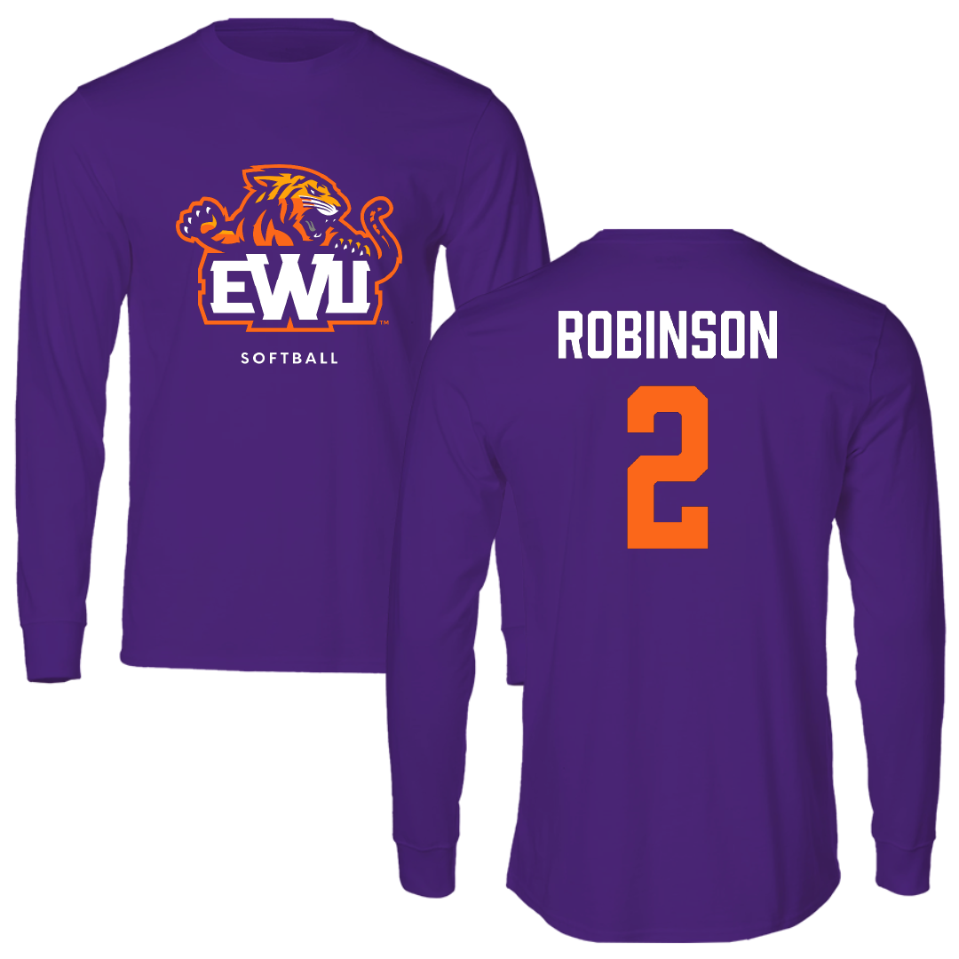 Edward Waters University Softball Purple Long Sleeve - #2 Jahliyah Robinson