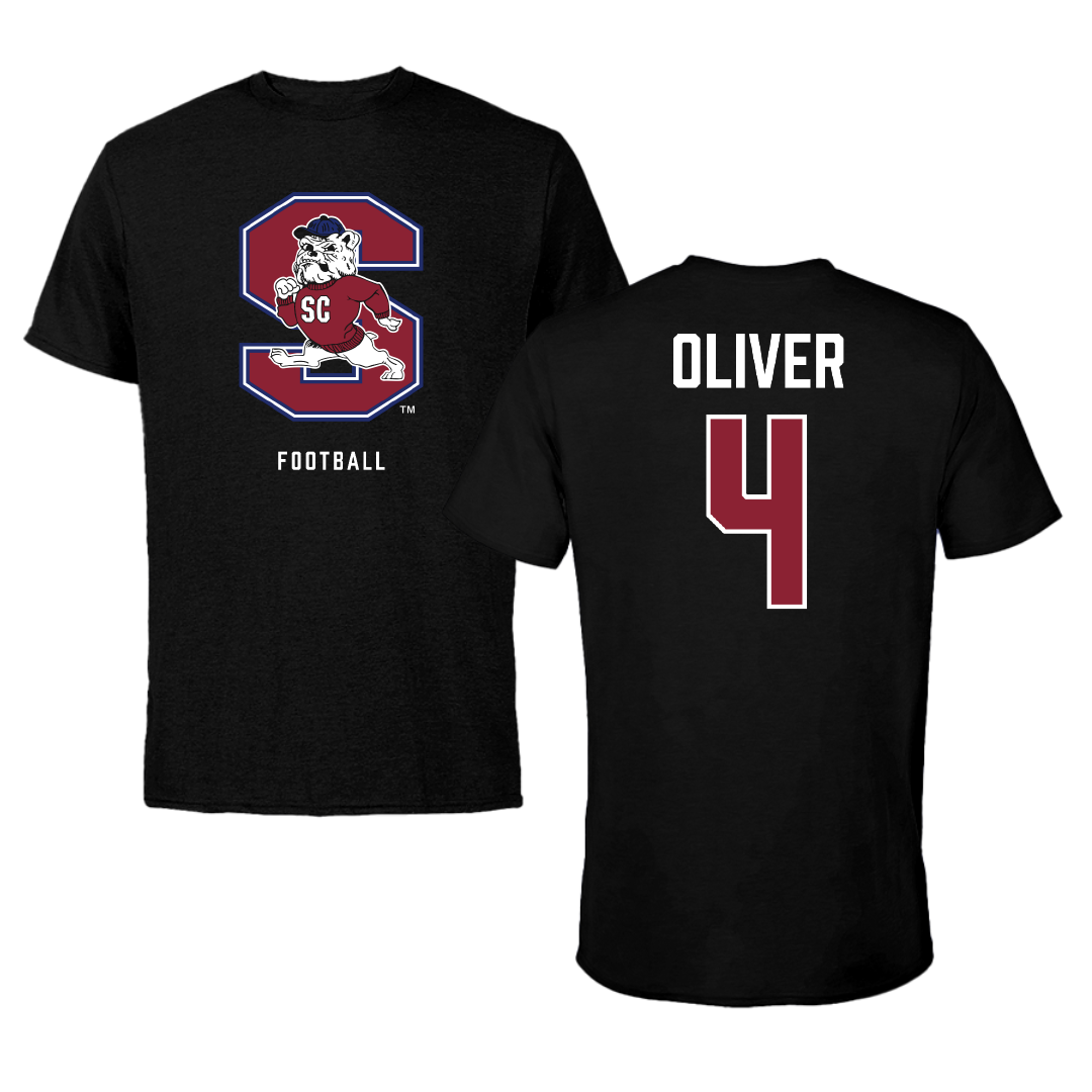 South Carolina State University Football Black Performance Tee - #4 Bralyn Oliver