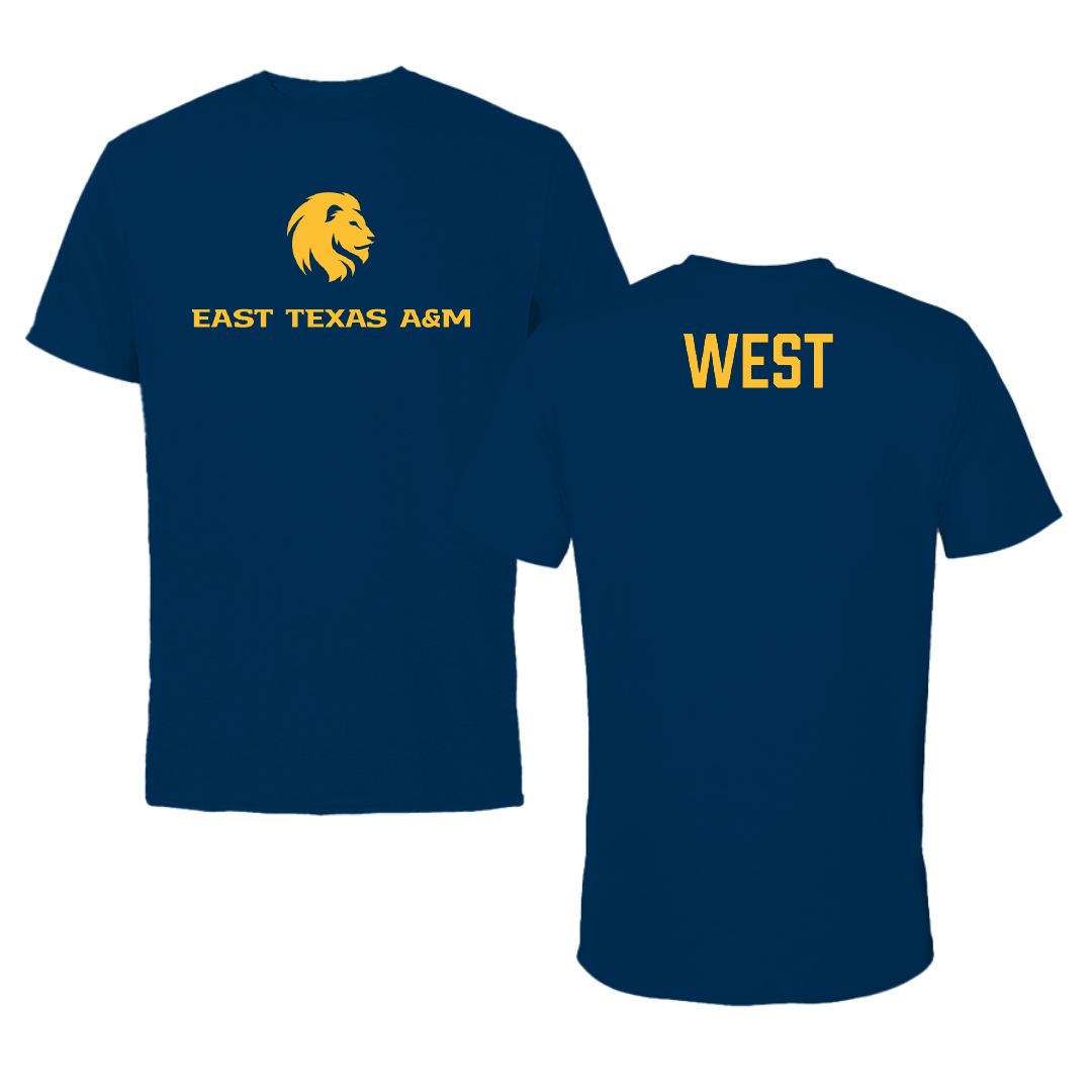 East Texas A&M University TF and XC Navy Tee - Cheyne West