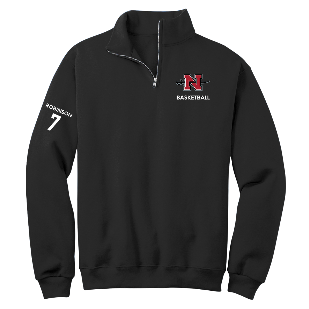 Nicholls State University Basketball (M) Black Quarter-Zip - #7 Caleb Robinson