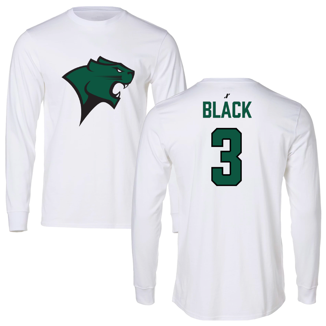 Chicago State University Soccer (W) White Performance Long Sleeve - #3 Alexandra Black