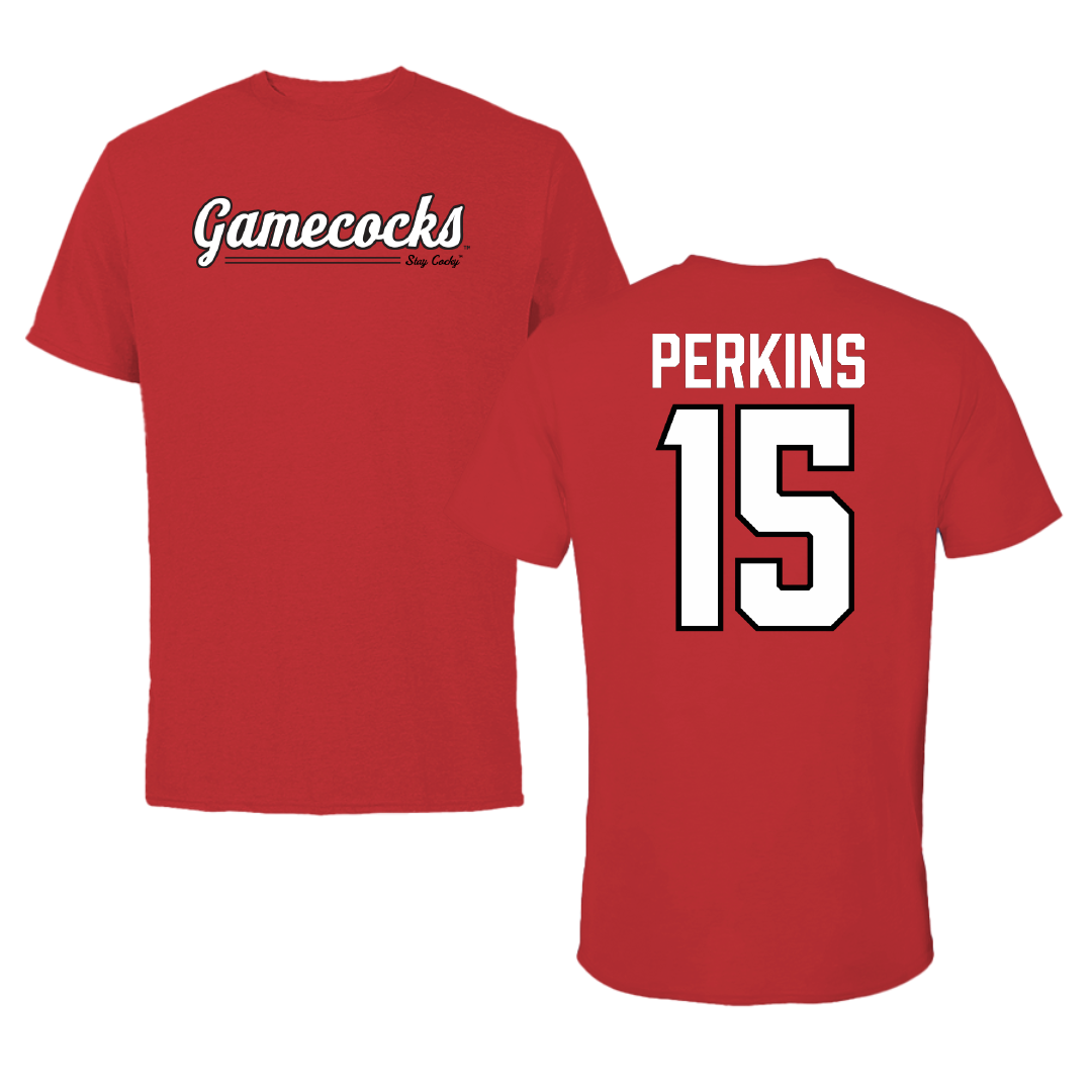 Jacksonville State University Softball Red General Performance Tee - #15 Abbi Perkins