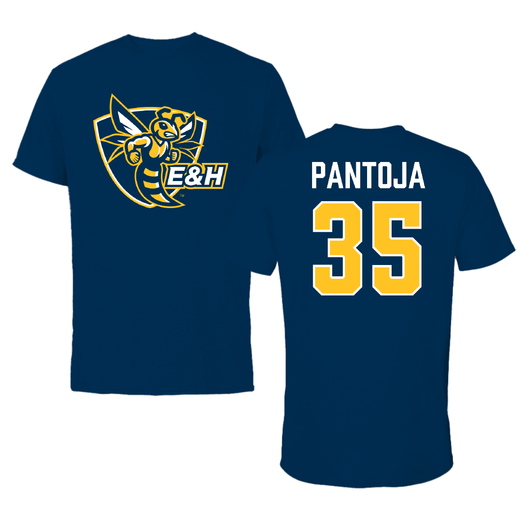 Emory & Henry College Lacrosse Navy Performance Tee - #35 Julian Pantoja