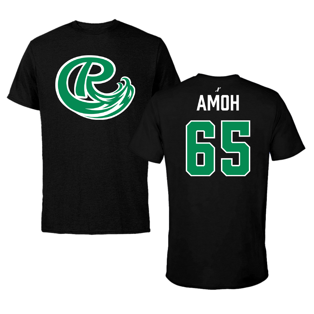 Roosevelt University Football Black Performance Tee - #65 Isaac Amoh
