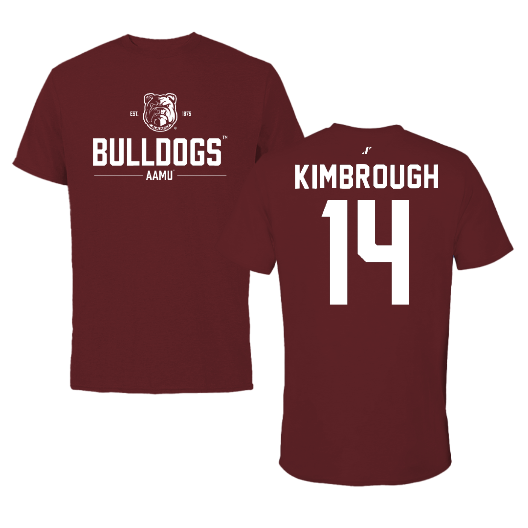 Alabama A&M University Baseball Maroon General Performance Tee - #14 Omar Kimbrough