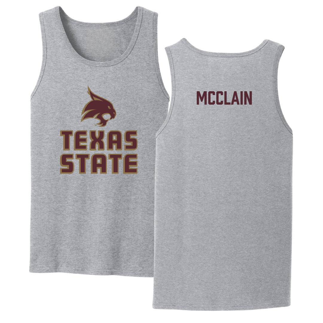 Texas State University Cheer Sport Gray Tank Top - Addison McClain