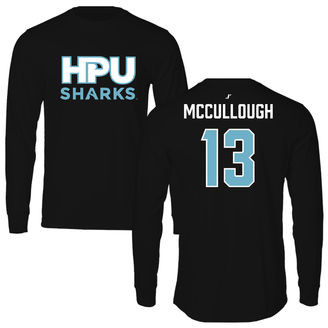 Hawaii Pacific University Basketball (M) Black Performance Long Sleeve - #13 Quinton McCullough