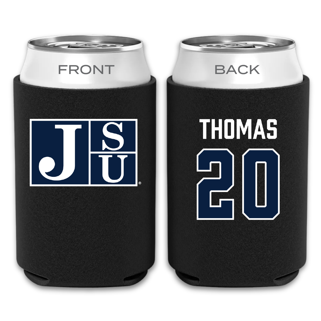 Jackson State University Basketball (M) Black Can Cooler - #20 Raevon Thomas