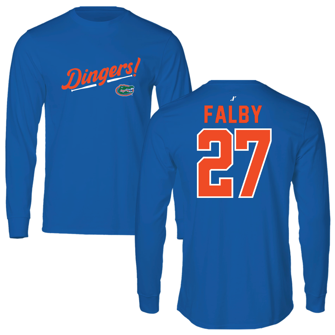 University of Florida Softball Blue Dingers Performance Long Sleeve - #27 Kendra Falby