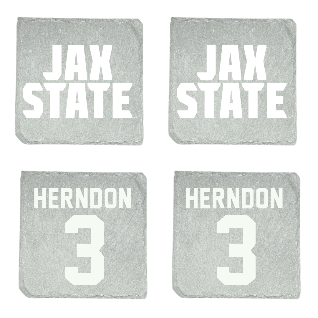 Jacksonville State University Soccer Stone Coaster (4 Pack)  - #3 Reina Herndon