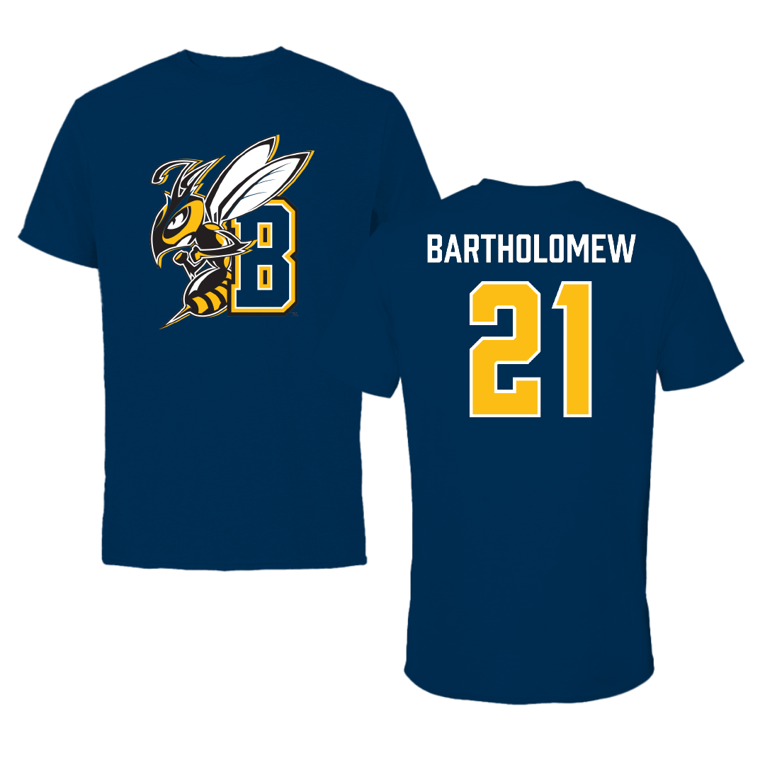 Montana State University Billings Baseball Navy Performance Tee - #21 Malcolm Bartholomew