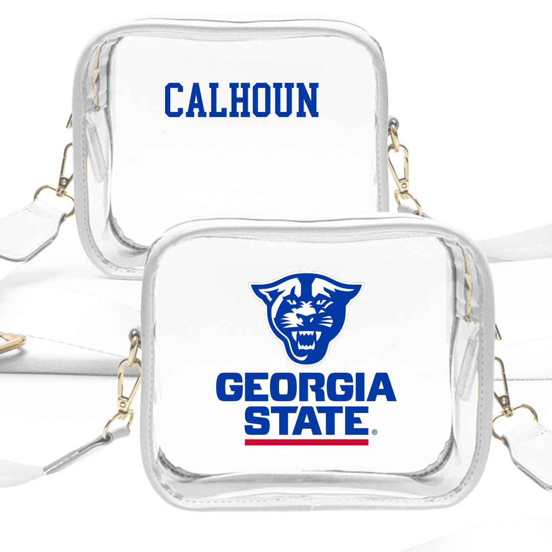 Georgia State University Golf (M) White Clear Stadium Bag - Matthew Calhoun