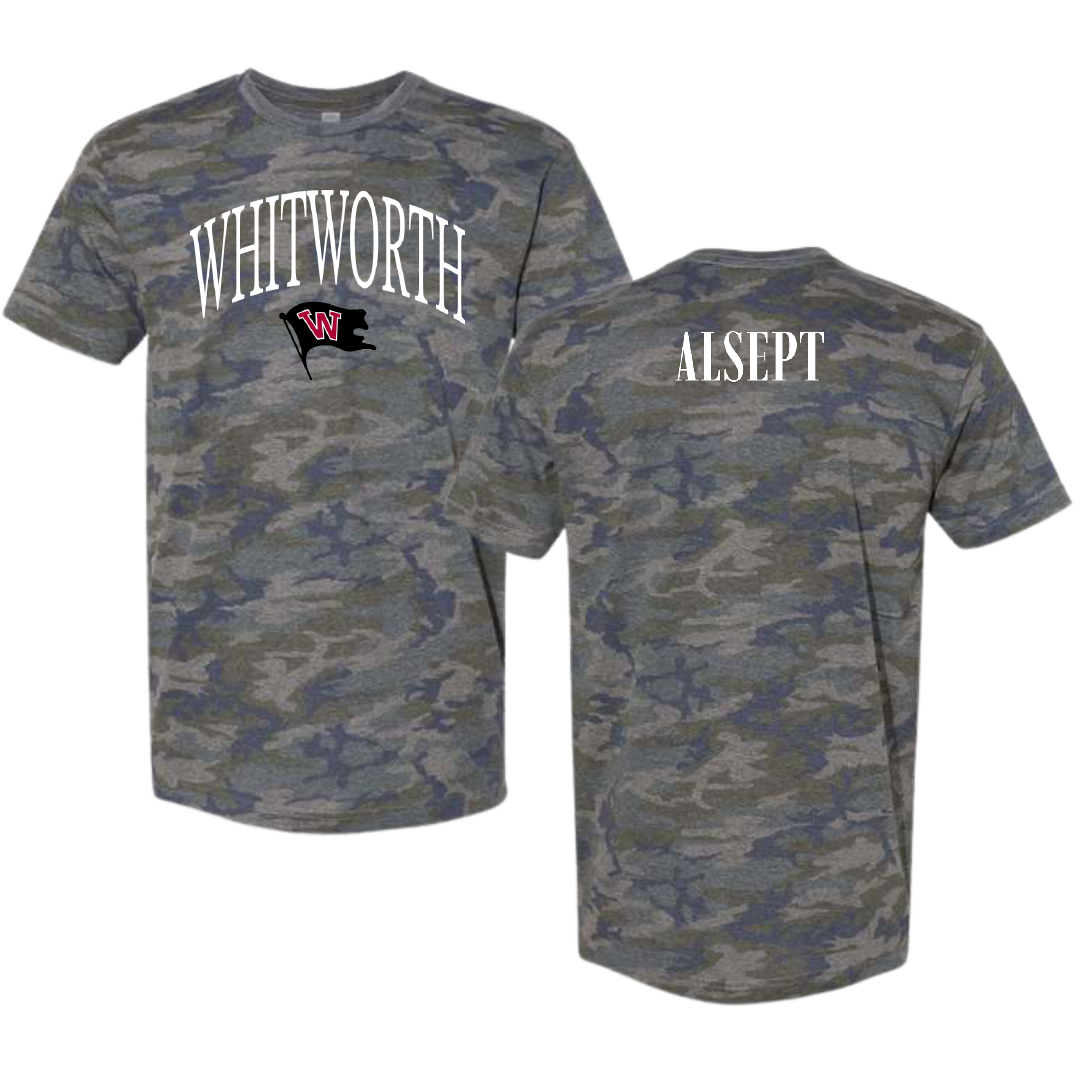 Whitworth University TF and XC Vintage Camo Tee - Richard Alsept