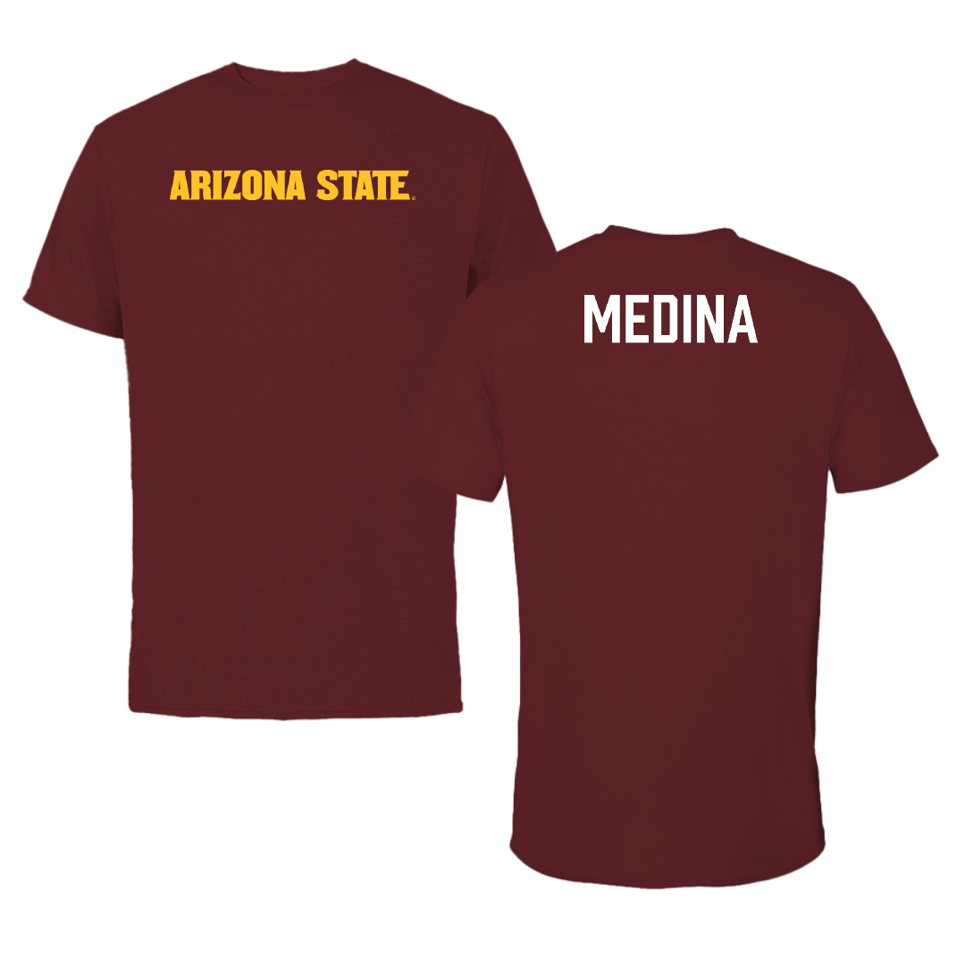Arizona State University TF and XC Maroon Performance Tee - Mateo Medina
