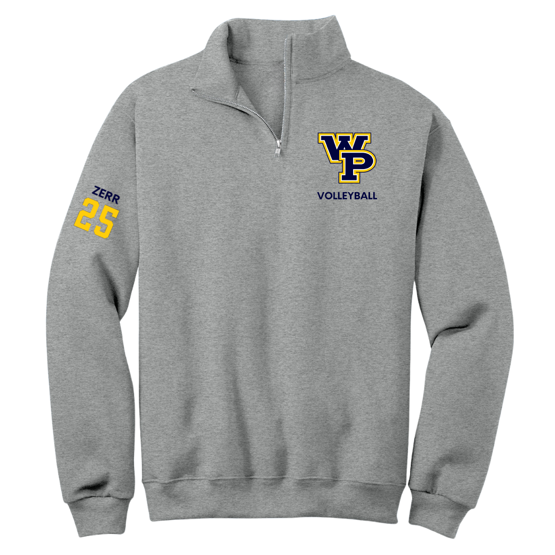 William Penn University Volleyball (M) Sport Gray Quarter-Zip - #25 Bryson Zerr