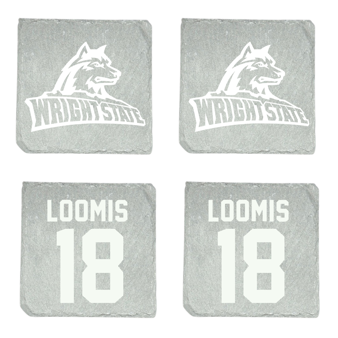 Wright State University Volleyball (W) Stone Coaster (4 Pack)  - #18 Sophia Loomis