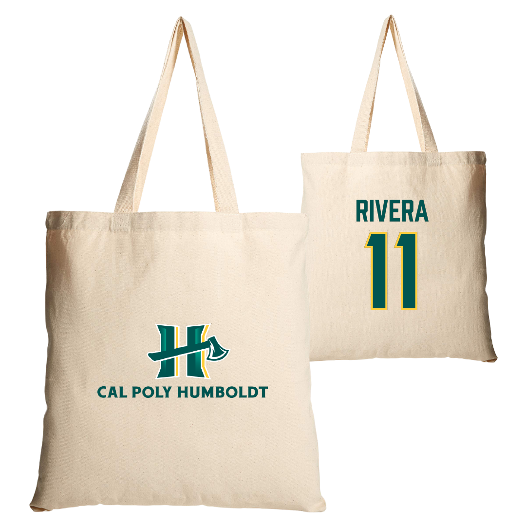 Cal Poly Humboldt Softball Tan Canvas Tote Bag - #11 Julia Rivera