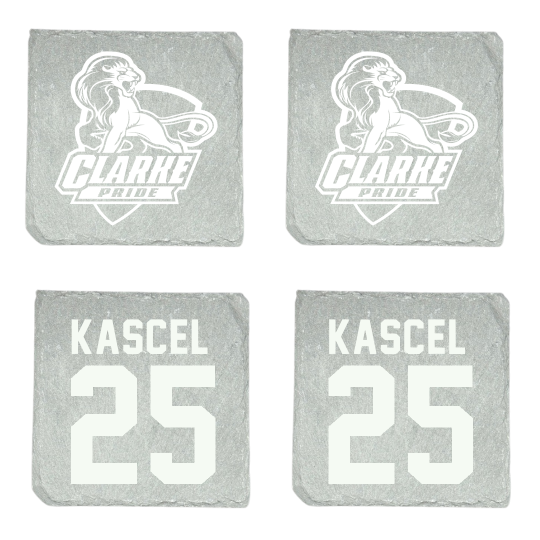 Clarke University Basketball (M) Stone Coaster (4 Pack)  - #25 Michael Kascel