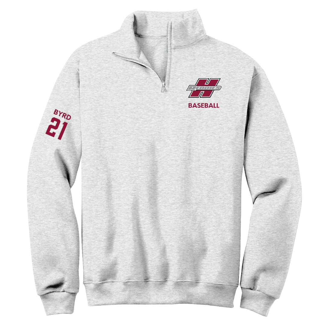 Henderson State University Baseball Light Gray Quarter-Zip - #21 Payton Byrd