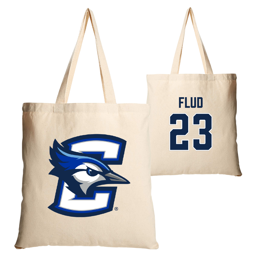 Creighton University Softball Tan Canvas Tote Bag - #23 Mazie Flud
