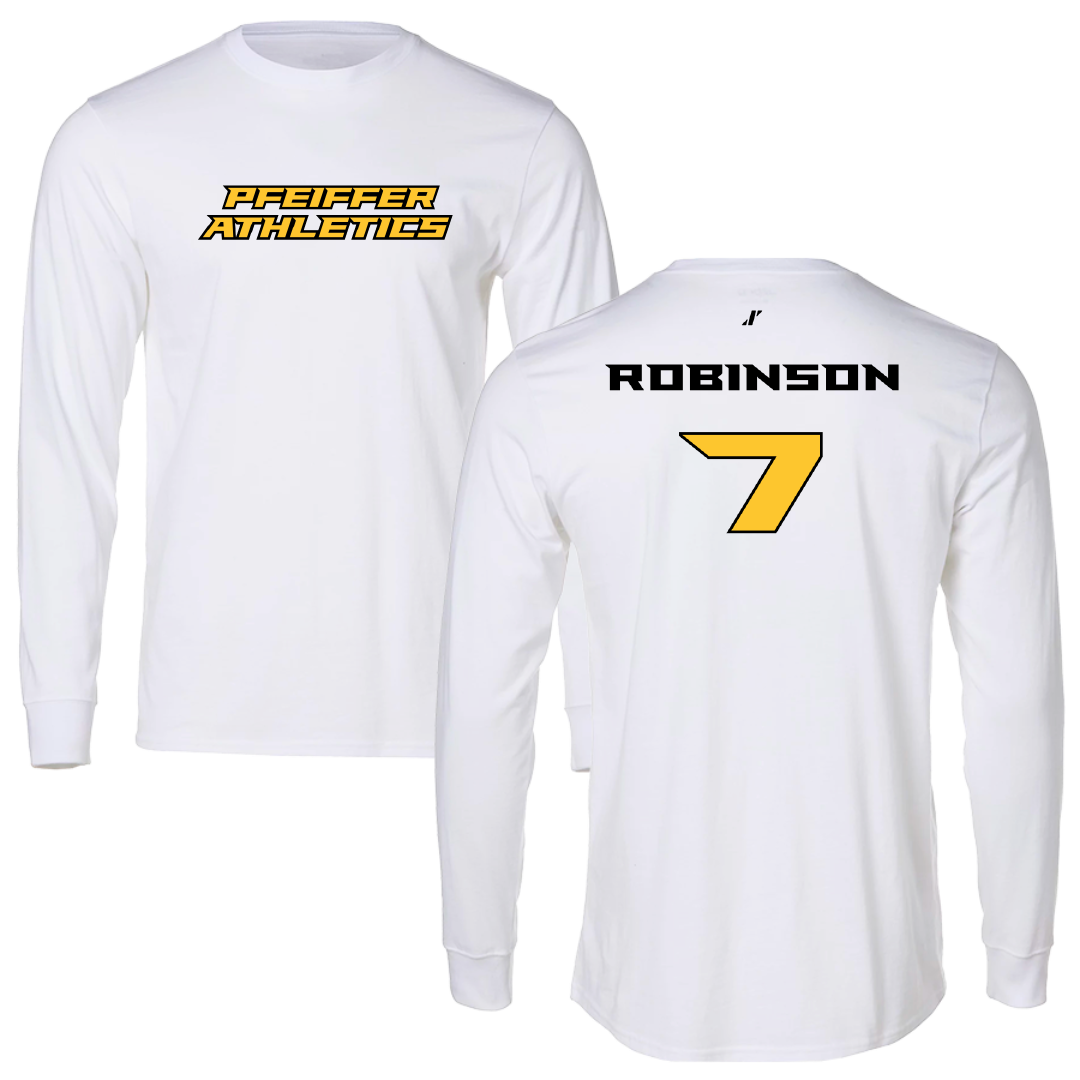 Pfeiffer University Lacrosse (W) White Long Sleeve - #7 Analise Robinson