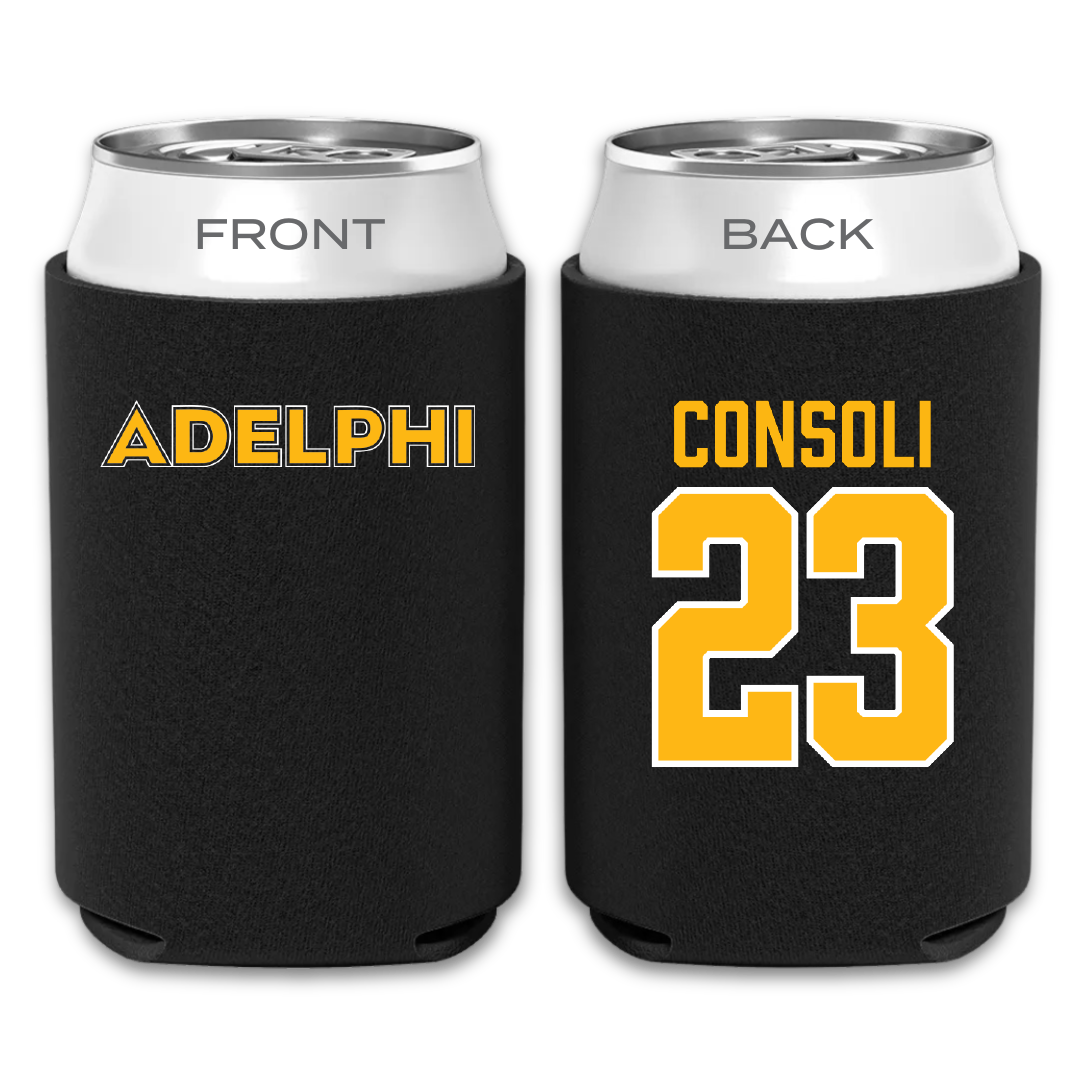 Adelphi University Soccer Black Can Cooler - #23 Alessio Consoli