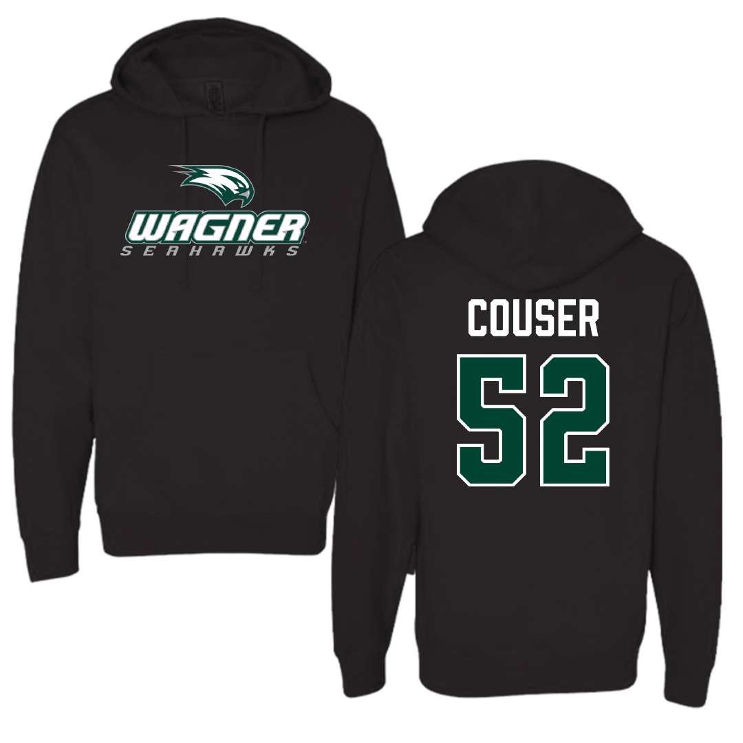 Wagner College Baseball Black Hoodie - #52 Chris Couser