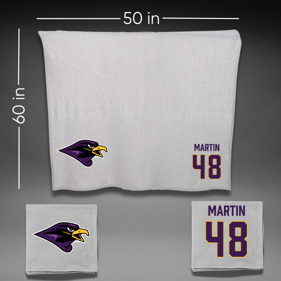 University of Montevallo Baseball Gray Blanket - #48 Liam Martin