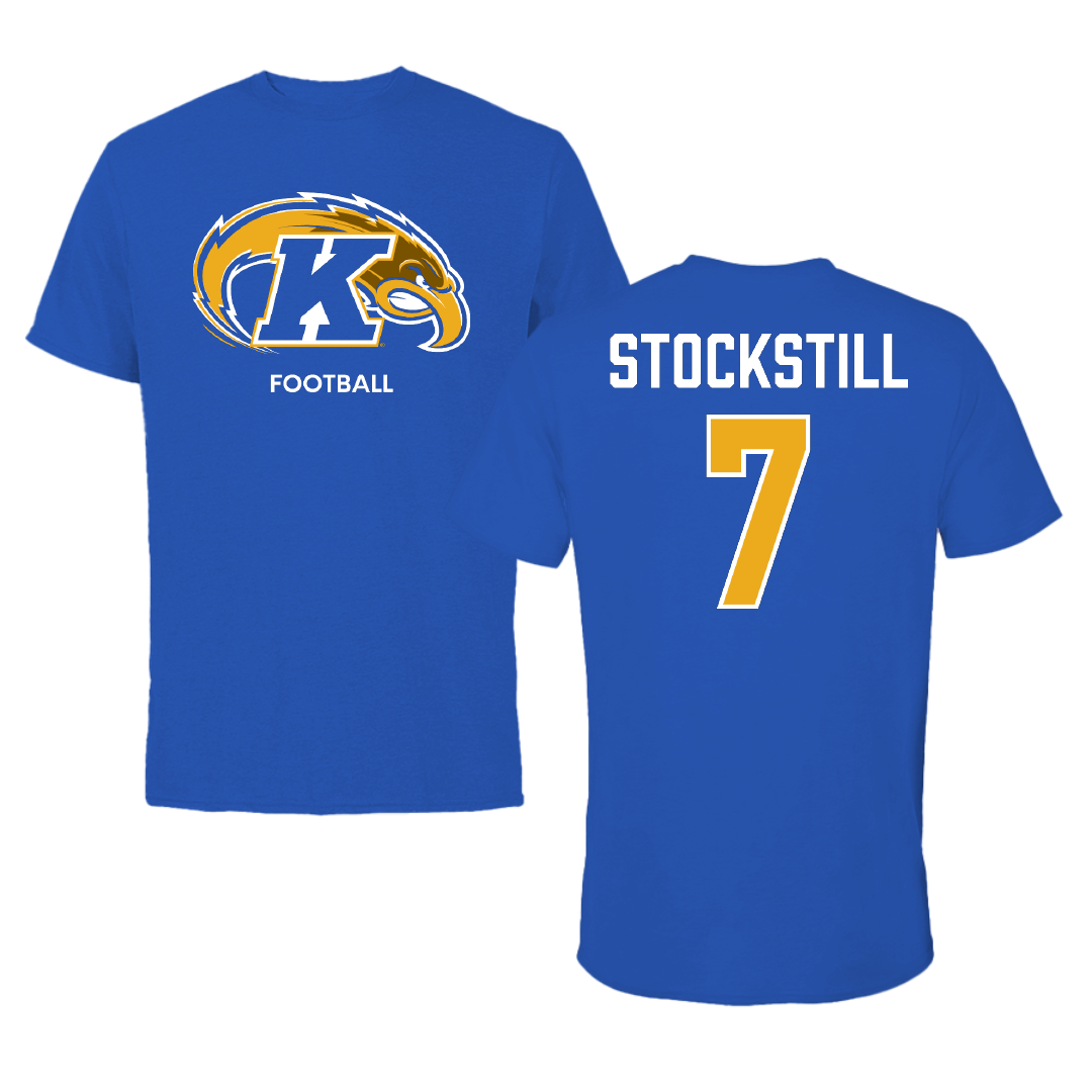 Kent State University Football Blue Tee - #7 Angelo Stockstill