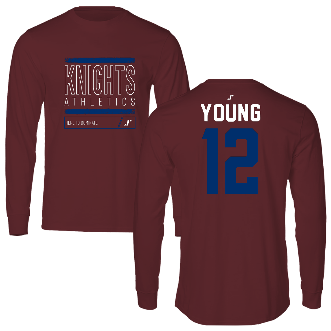 Fairleigh Dickinson University-Metropolitan Campus Volleyball Maroon Dominate Performance Long Sleeve - #12 Ethan Young